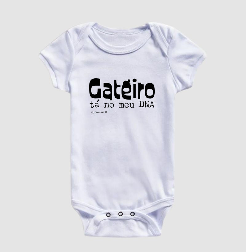 Body Infantil Gateiro tá no meu DNA - Afeto