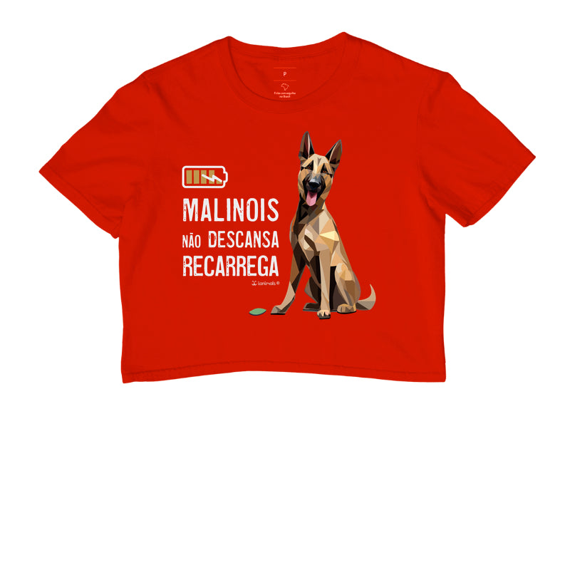 Camiseta Cropped Malinois Não Descansa - Essência