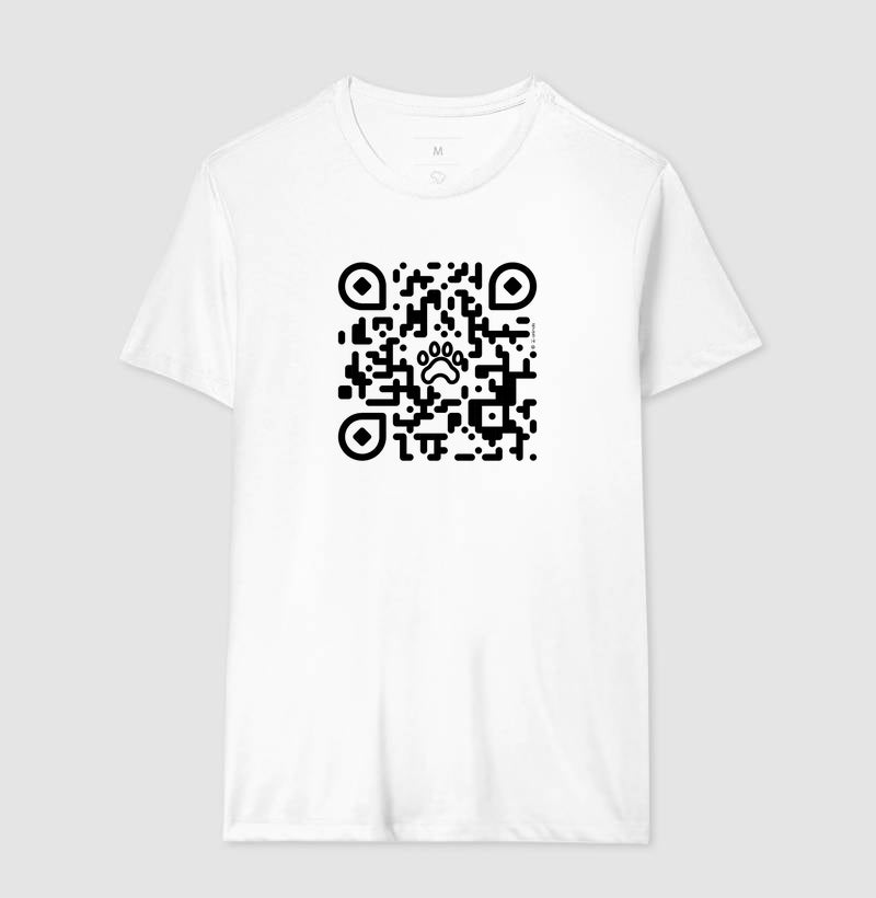Camiseta Pets, QR Code Declaração de Amor - Coleção AFETO