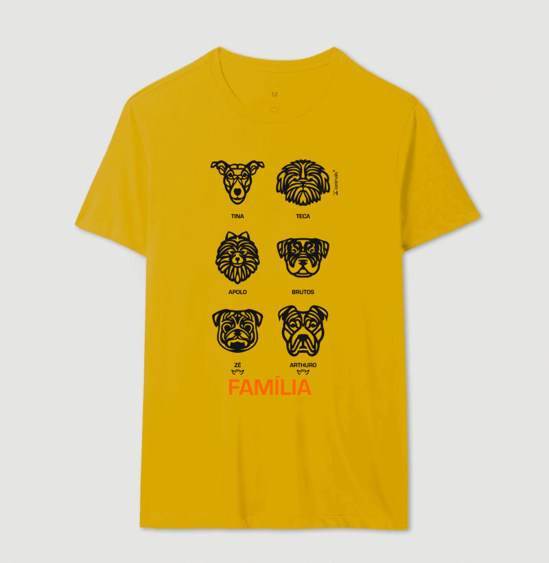 Camiseta Tribal de 1 a 9 Cães - PERSONALIZADA
