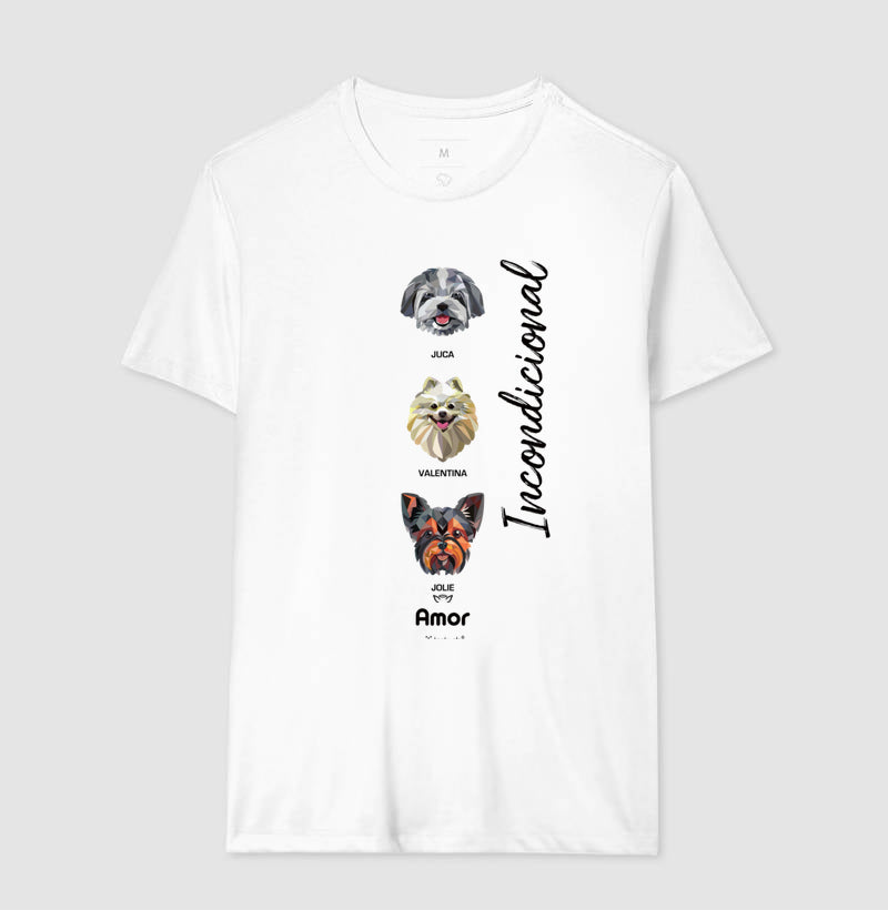 Camiseta Geoma de 1 a 9 Cães  - Personalizada