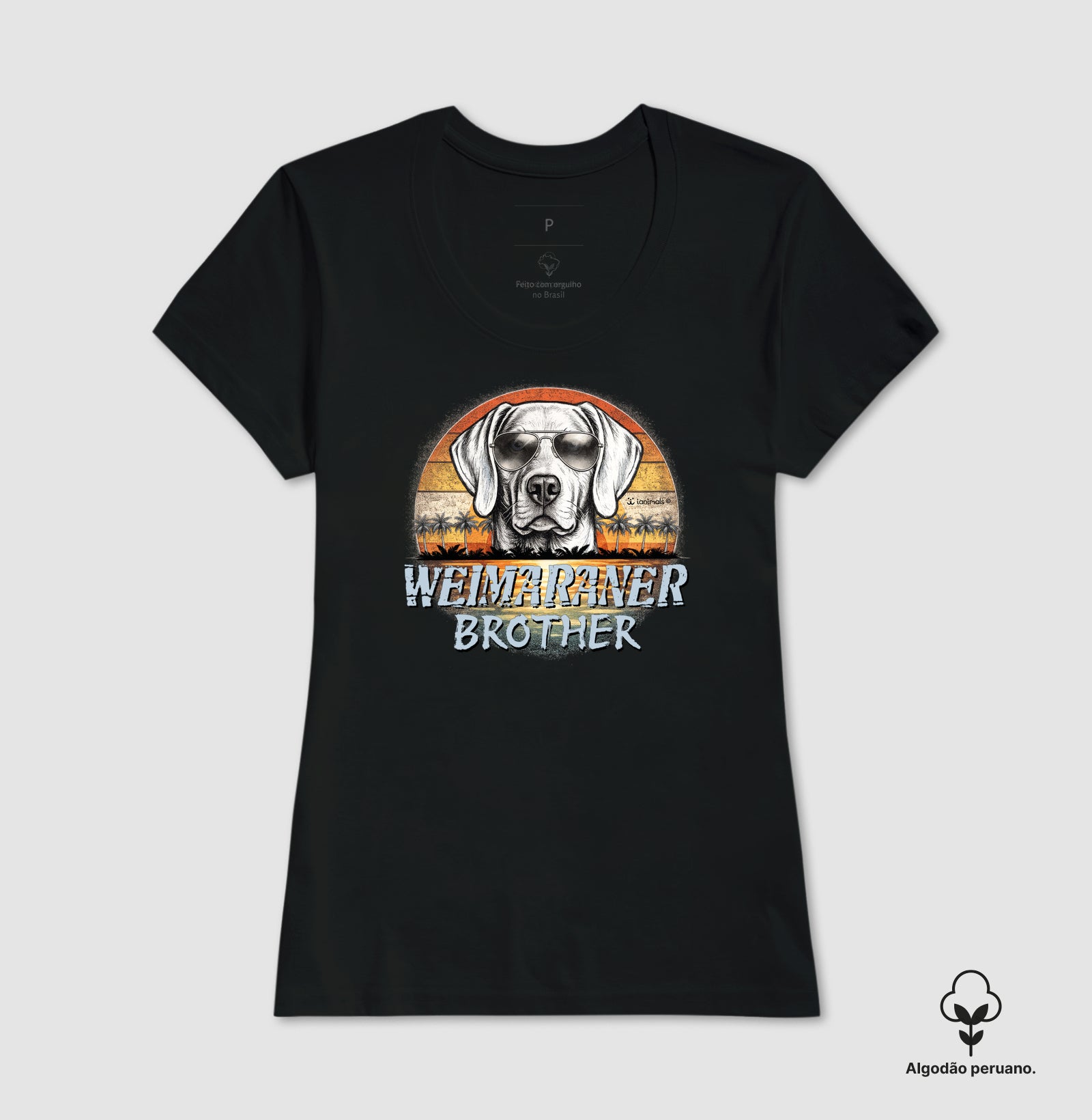 Camiseta INCA SOFT Weimaraner BROTHER Sunset Vintage - Família