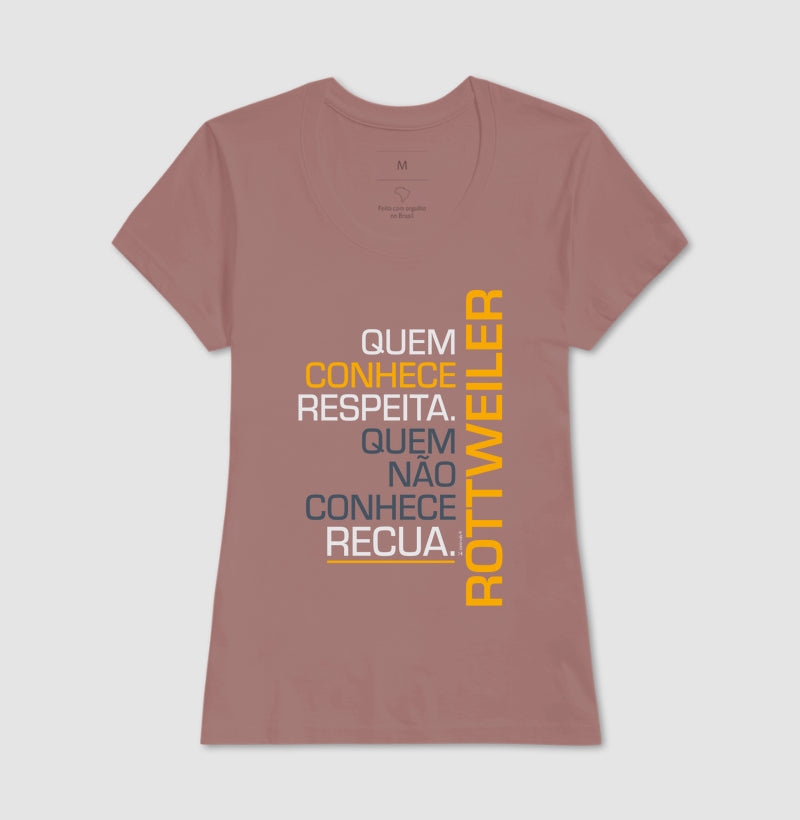 Camiseta Rottweiler Quem Conhece Respeita - Essência
