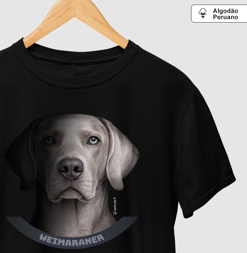Camiseta INCA SOFT Weimaraner Preta - The Face