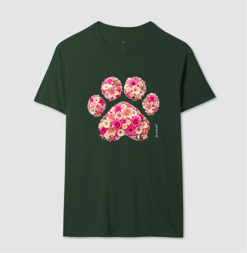 Camiseta Pata em Flor - Pets - Afeto
