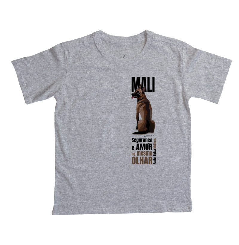 Camiseta Infantil Malinois - Olhar - Essência