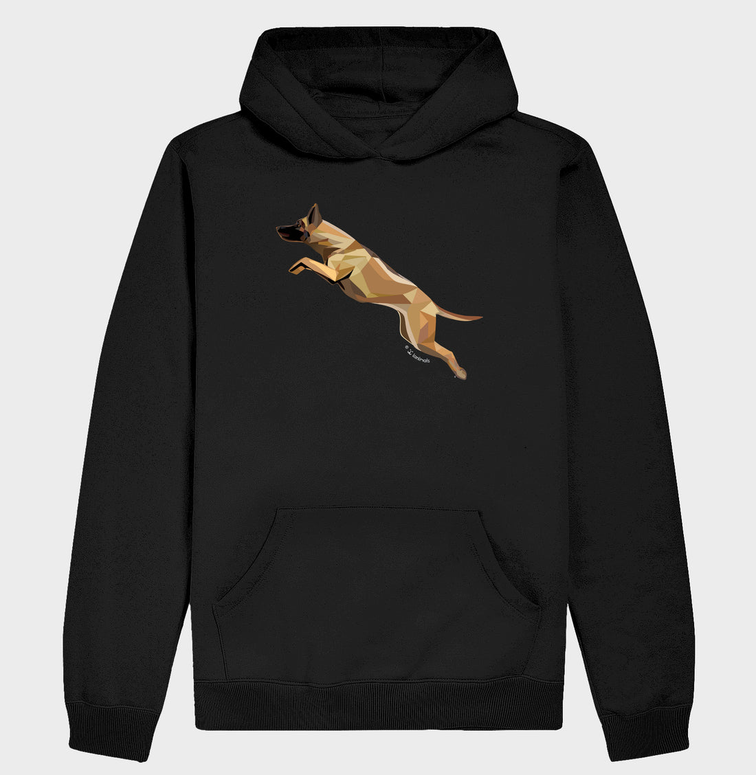 Moletom com Capuz Malinois Saltando - Perfil / Geoma
