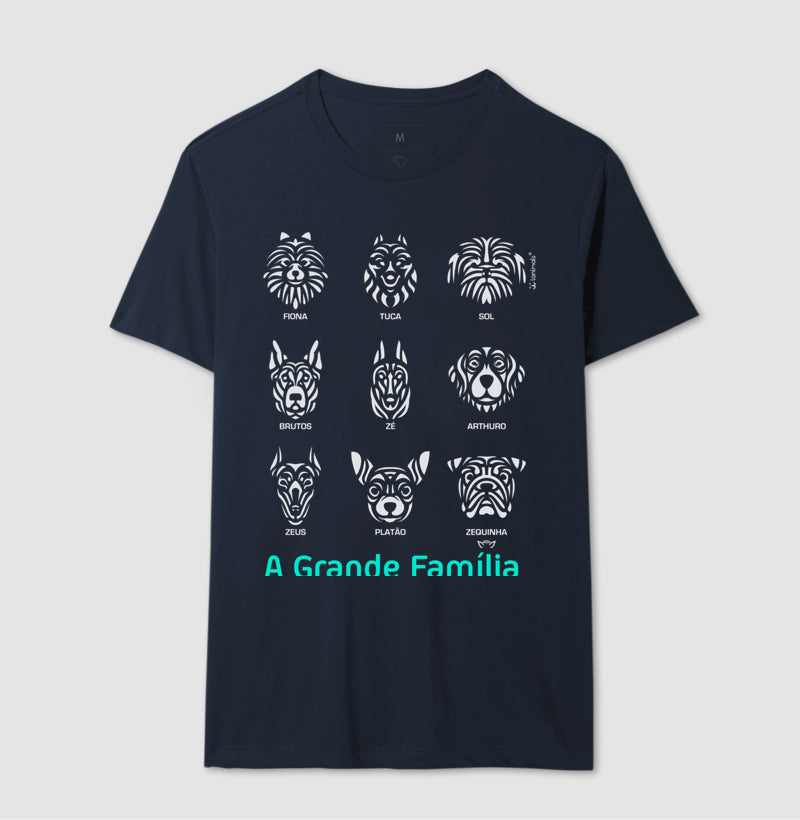 Camiseta Tribal de 1 a 9 Cães - PERSONALIZADA