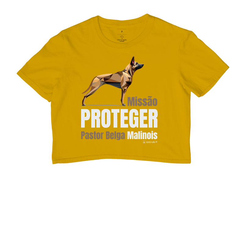 Camiseta Cropped Malinois Missão  Proteger - Essência