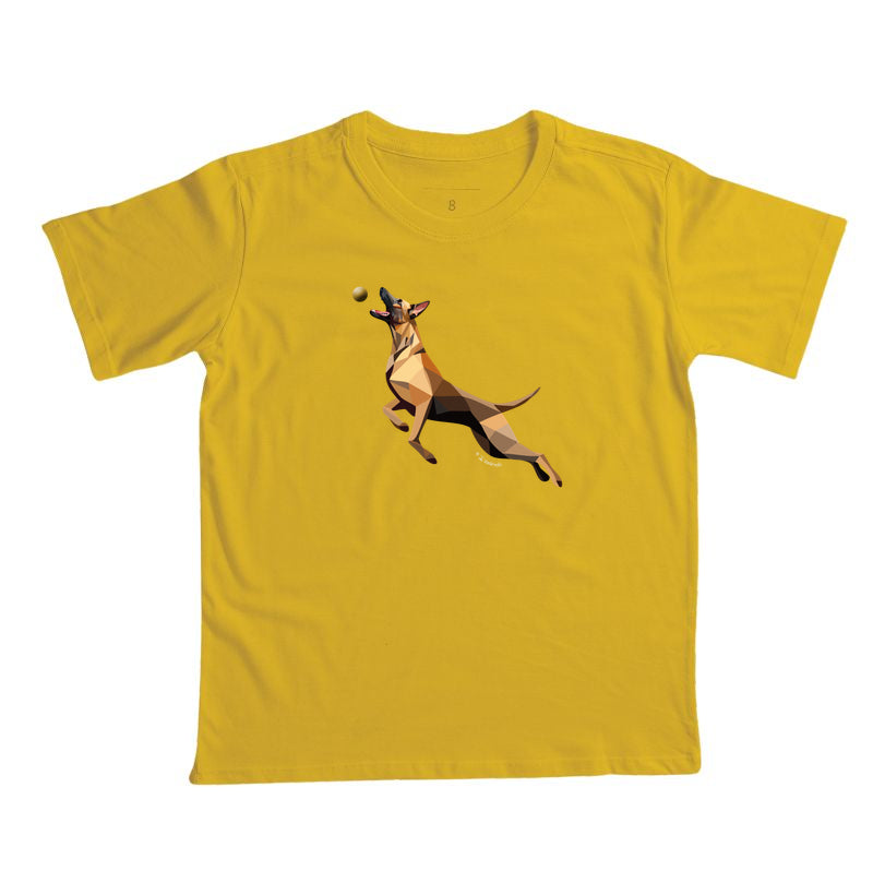 Camiseta Infantil Malinois O Pulo - Perfil/Geoma