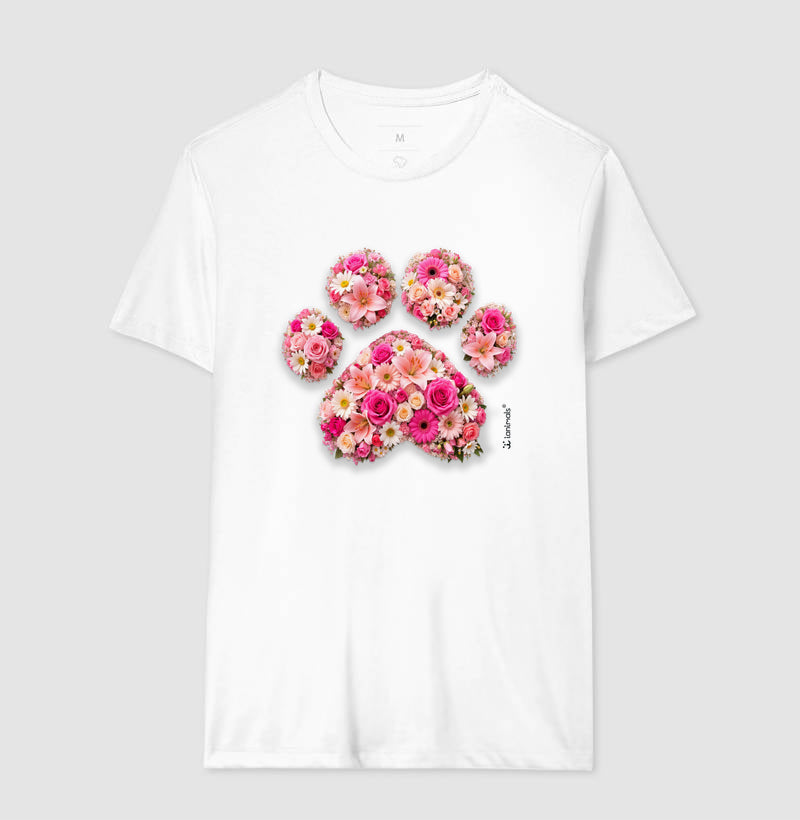 Camiseta Pata em Flor - Pets - Afeto