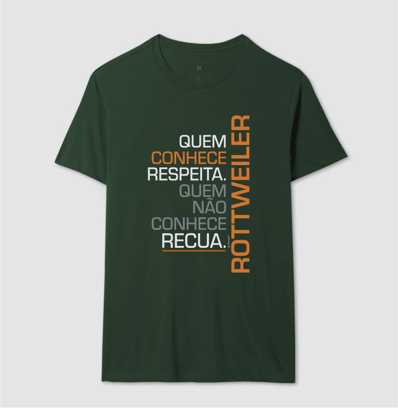 Camiseta Rottweiler Quem Conhece Respeita - Essência