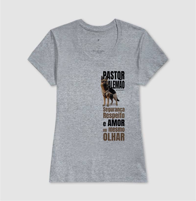 Camiseta Pastor Alemão Olhar - Essência