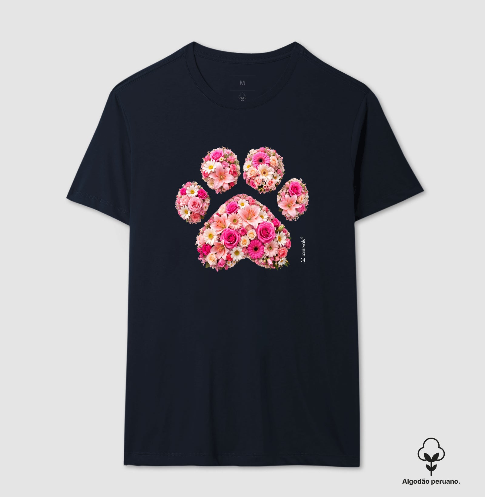 Camiseta INCA SOFT Pata em Flor - Pets - Afeto | iAnimals