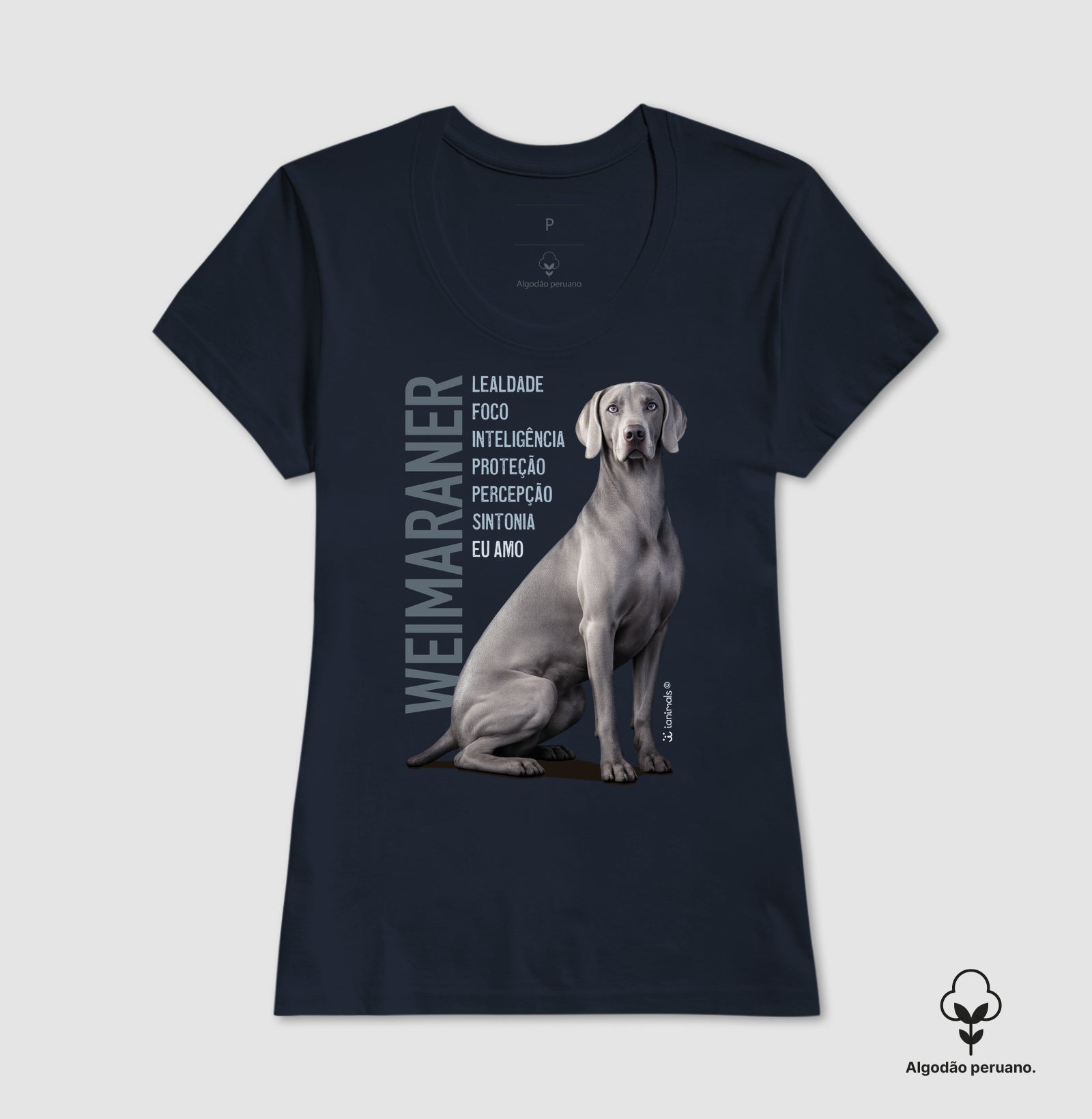 Camiseta INCA SOFT Weimaraner Eu Amo - Essência