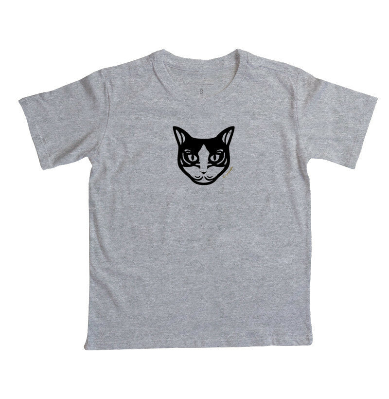 Camiseta Infantil Gato Preto e Branco - Tribal