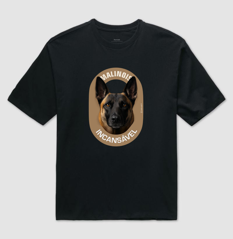 Camiseta Oversized Malinois Incansável - Essência