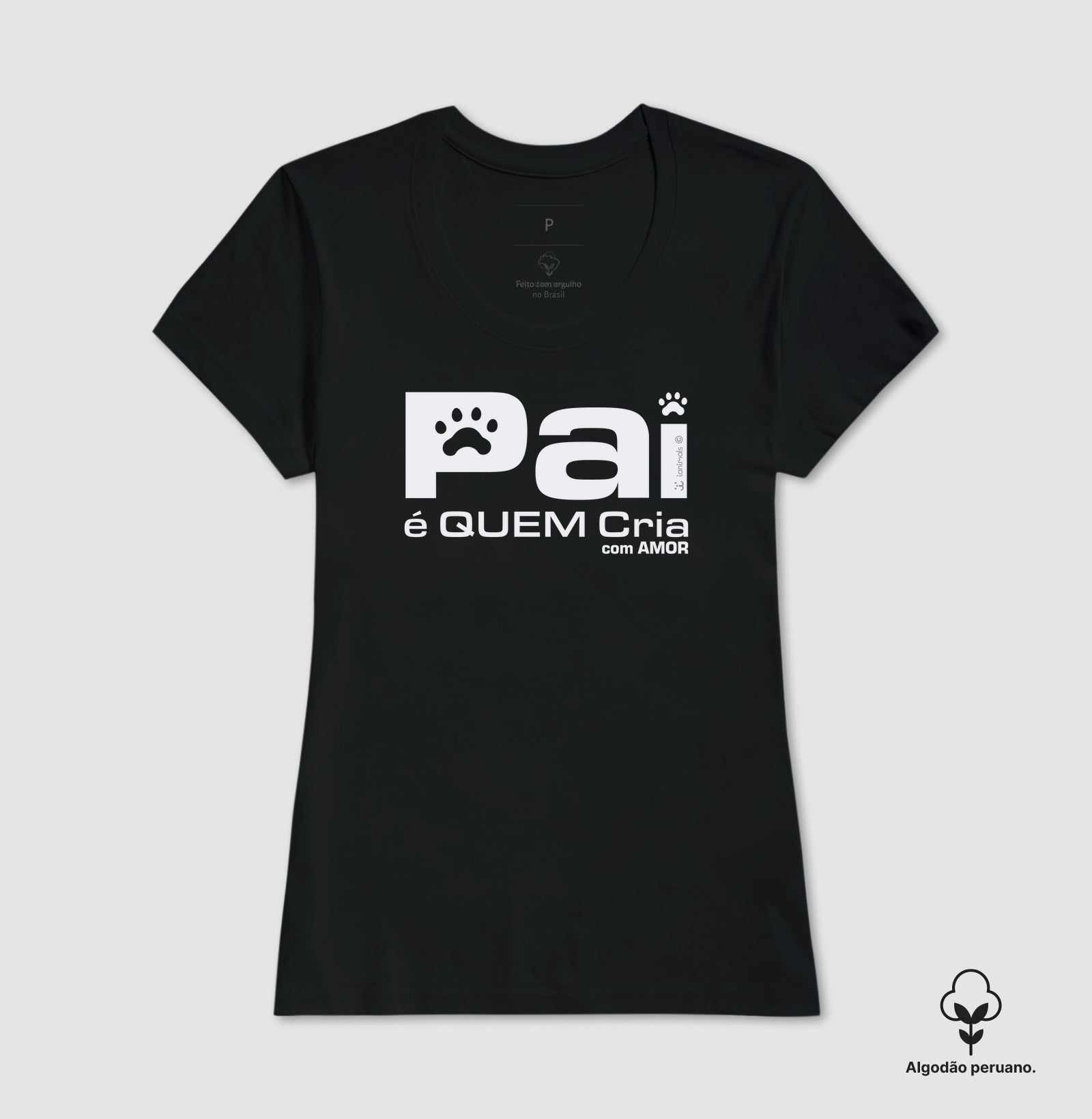 Camiseta INCA SOFT Pai é Quem Cria - Coleção Afeto