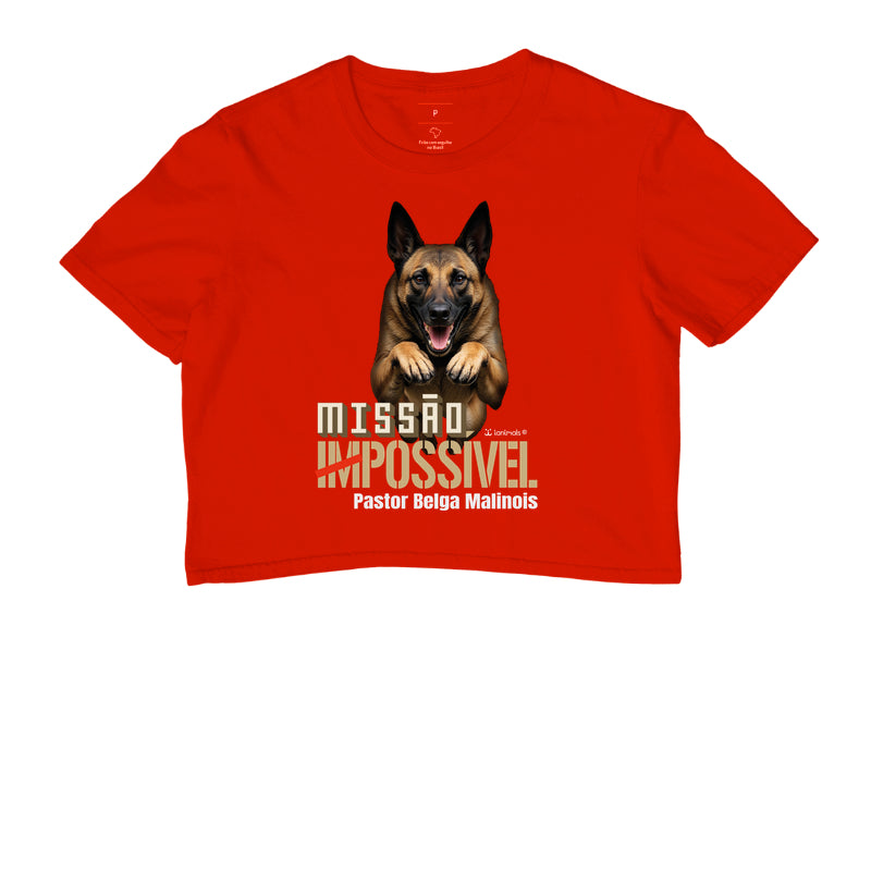 Camiseta Cropped Malinois Missão Impossível - Essência