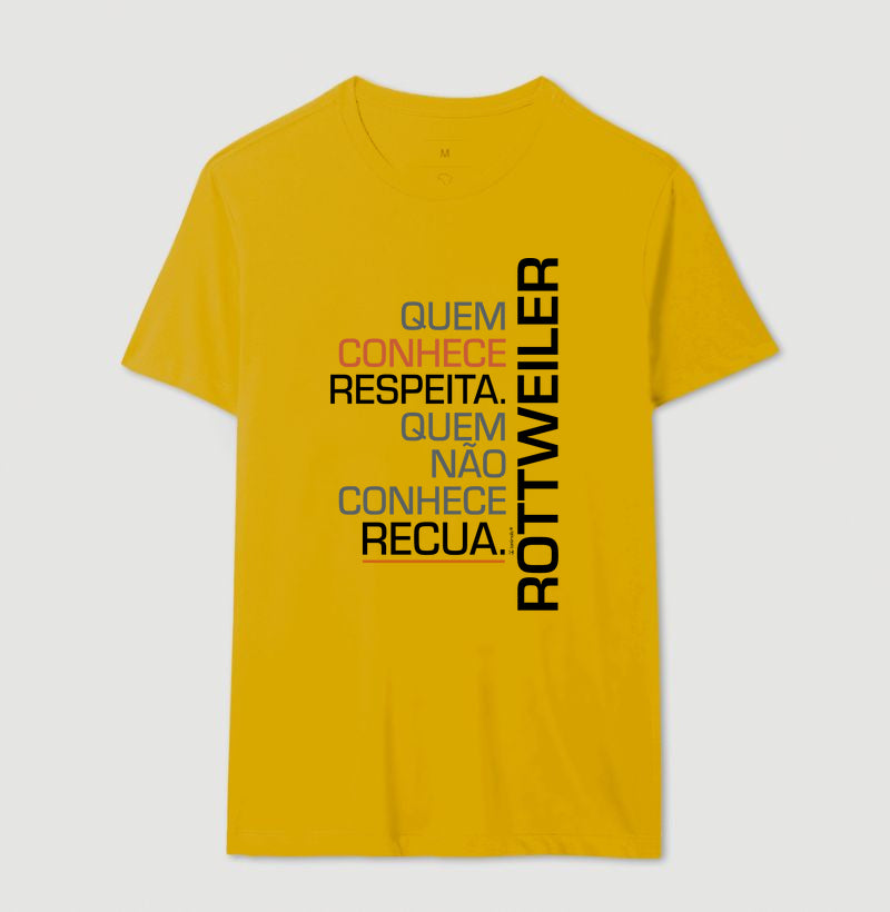 Camiseta Rottweiler Quem Conhece Respeita - Essência