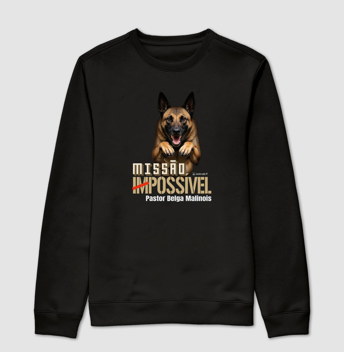 Moletom Suéter Malinois Missão Impossível - Essência