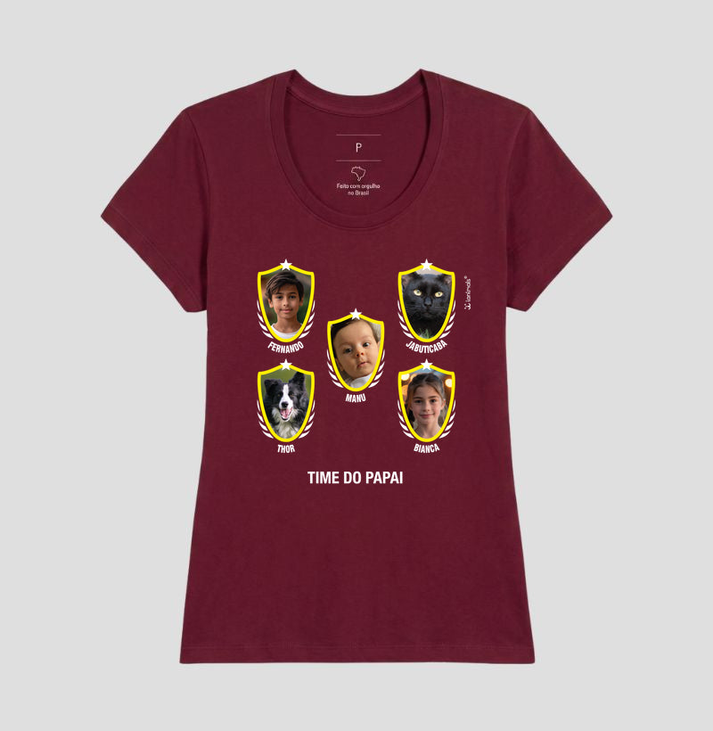 Camiseta Meu Time do Coração - 1  até 9 fotos - Personalizada