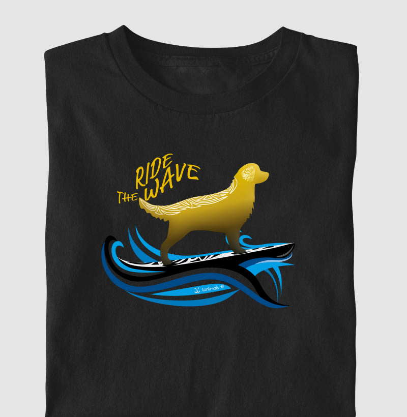 Camiseta Golden Retriever - Surfista