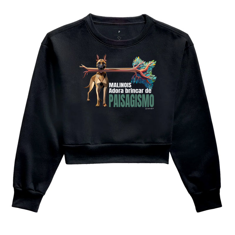 Moletom Cropped Malinois Paisagismo - Essência