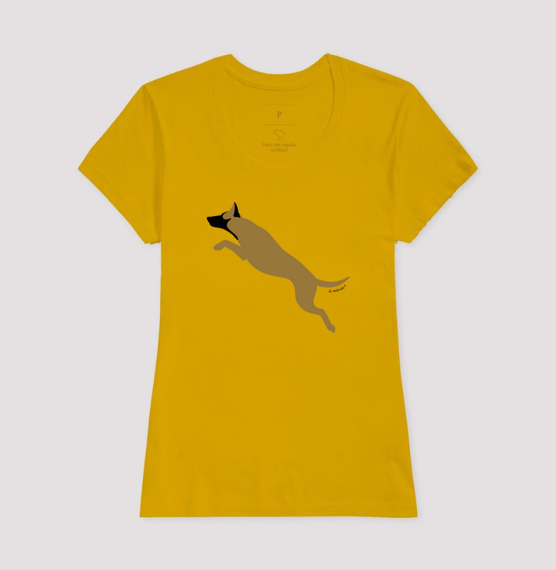 Camiseta Malinois. Saltando - Perfil