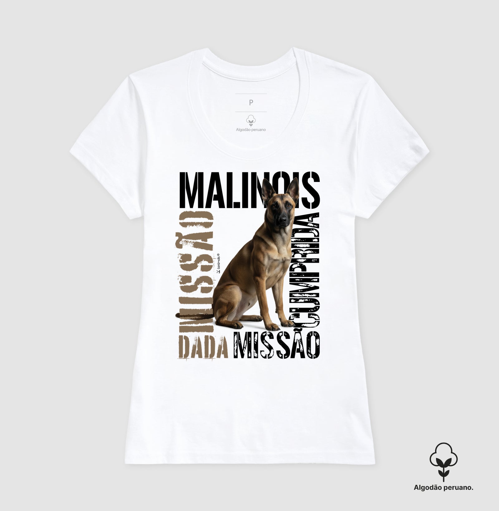 Camiseta INCA SOFT Malinois Missão Cumprida - Essência