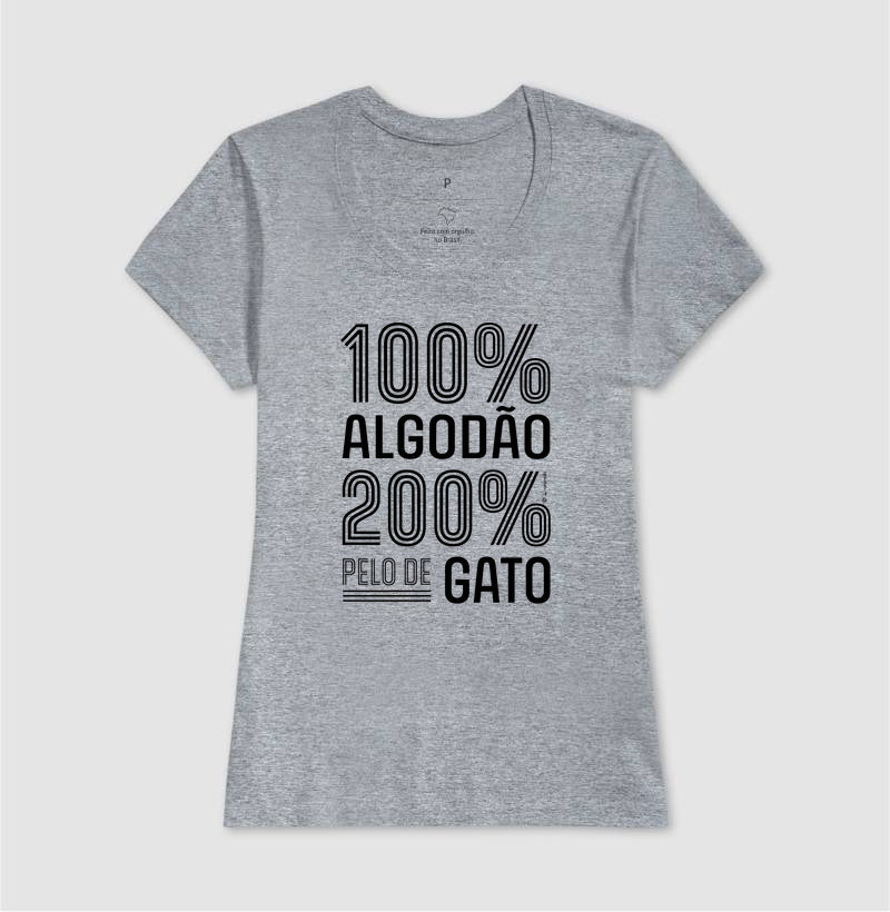 Camiseta 200% pelo de Gato - Coleção AFETO