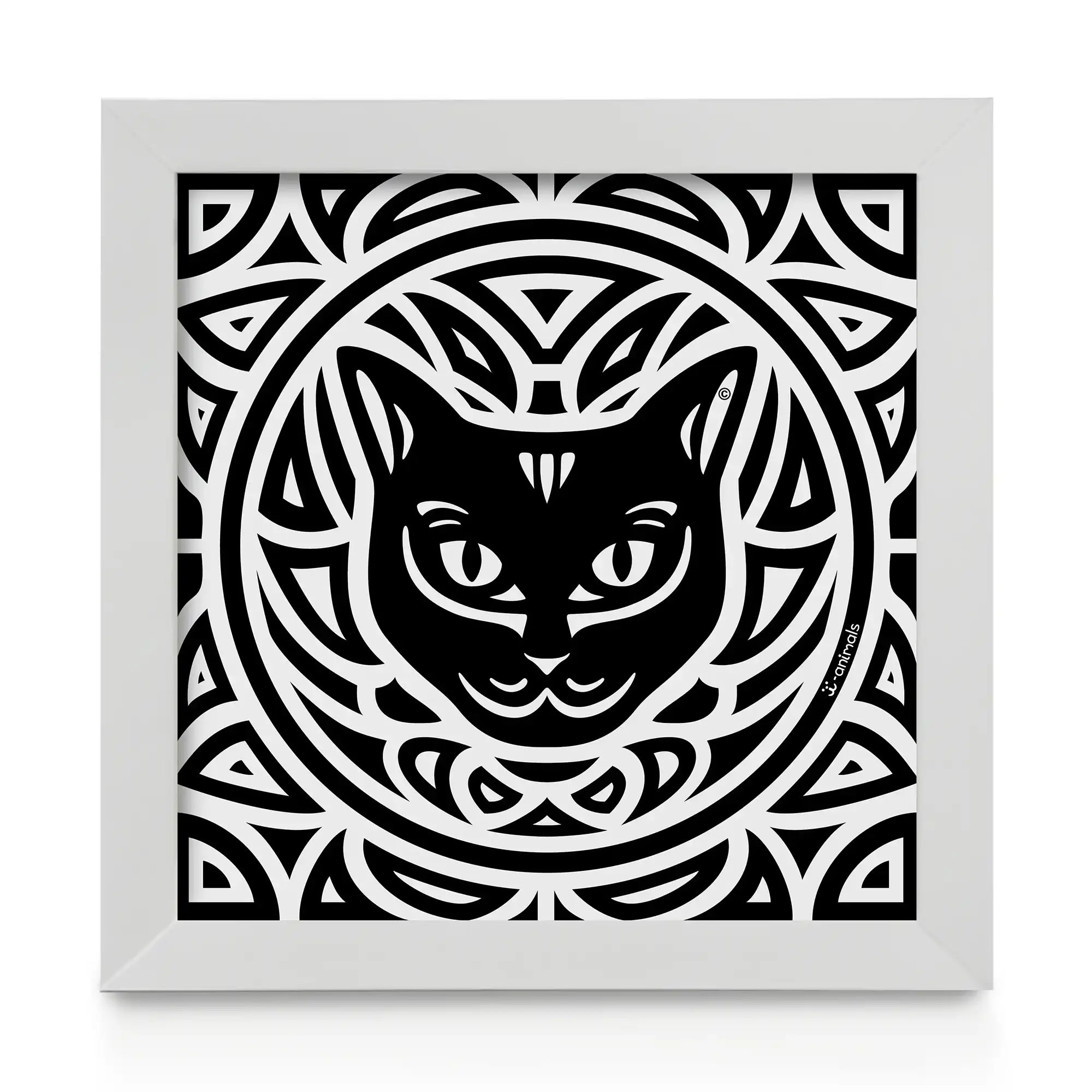 Quadro decorativo Gato Preto - Total - Tribal