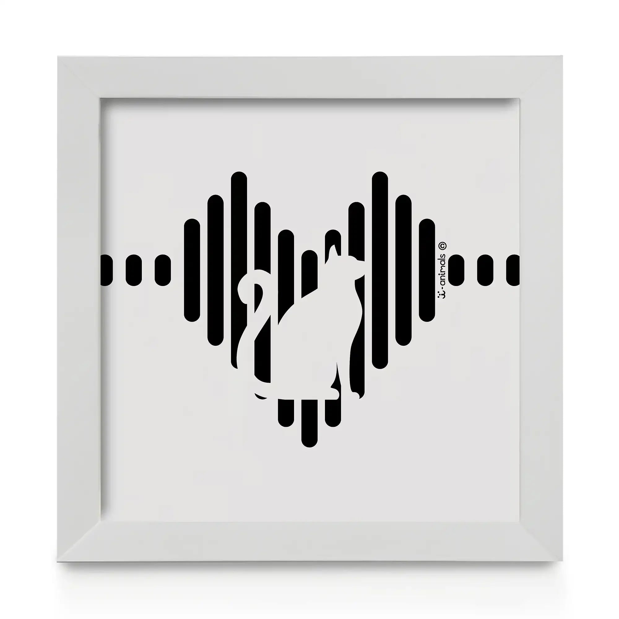 Quadro decorativo Gato sentado - Coração
