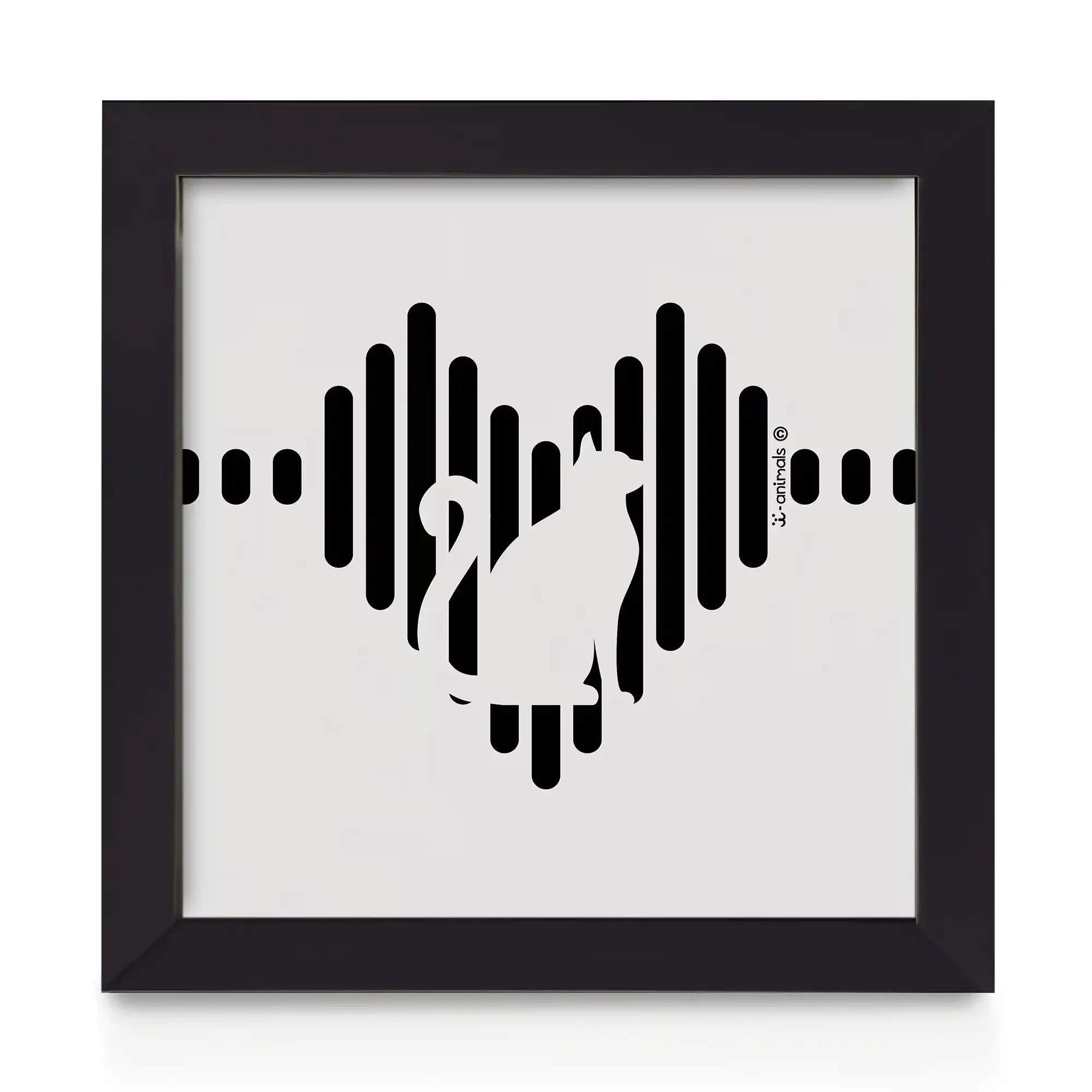 Quadro decorativo Gato sentado - Coração