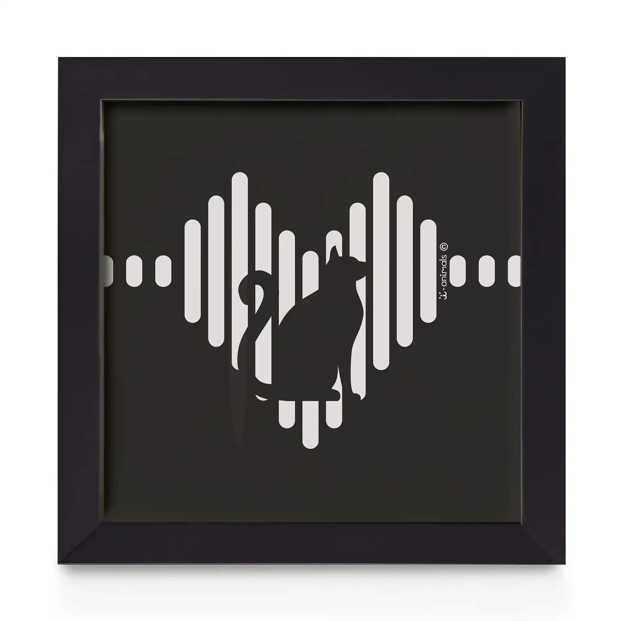 Quadro decorativo Gato sentado - Coração