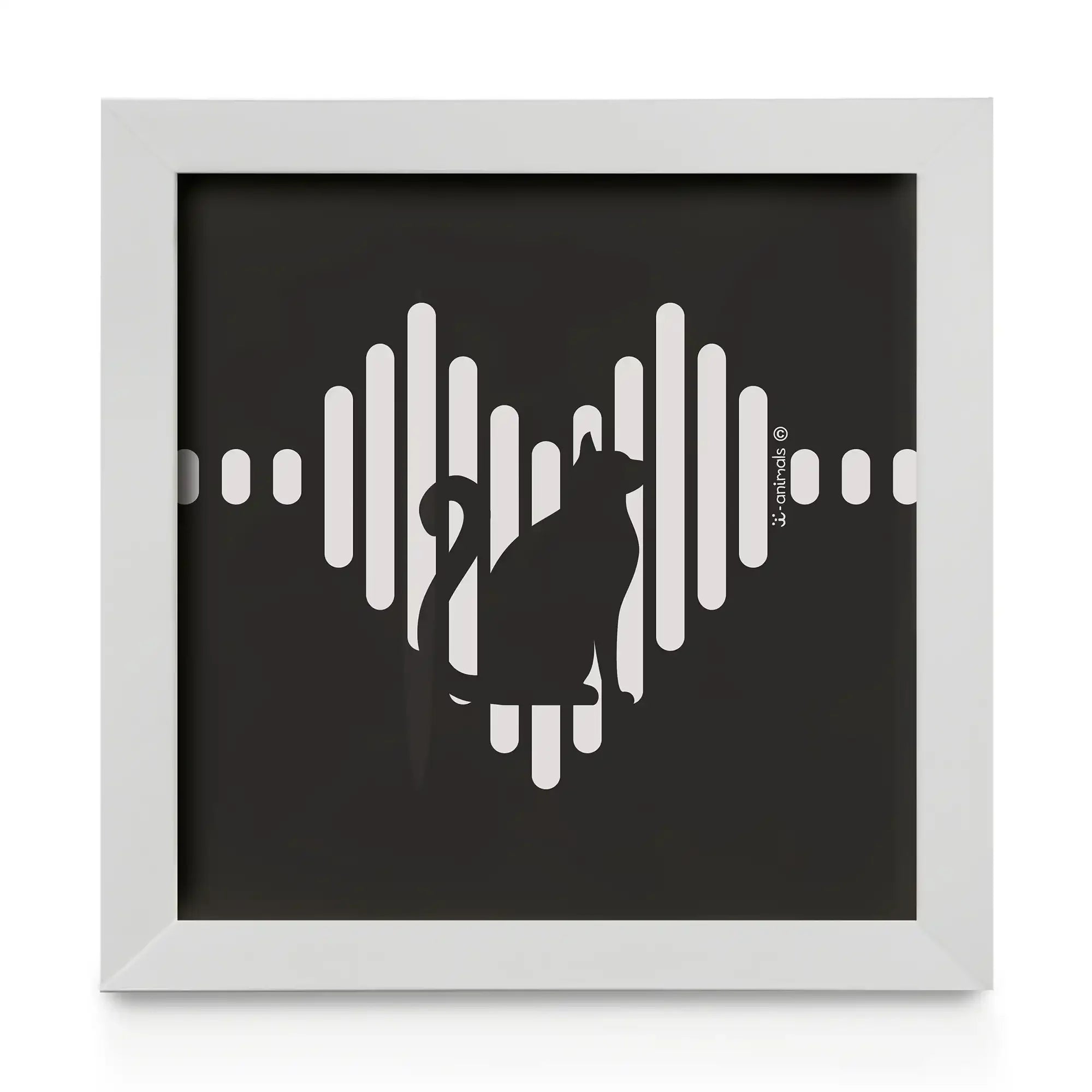 Quadro decorativo Gato sentado - Coração