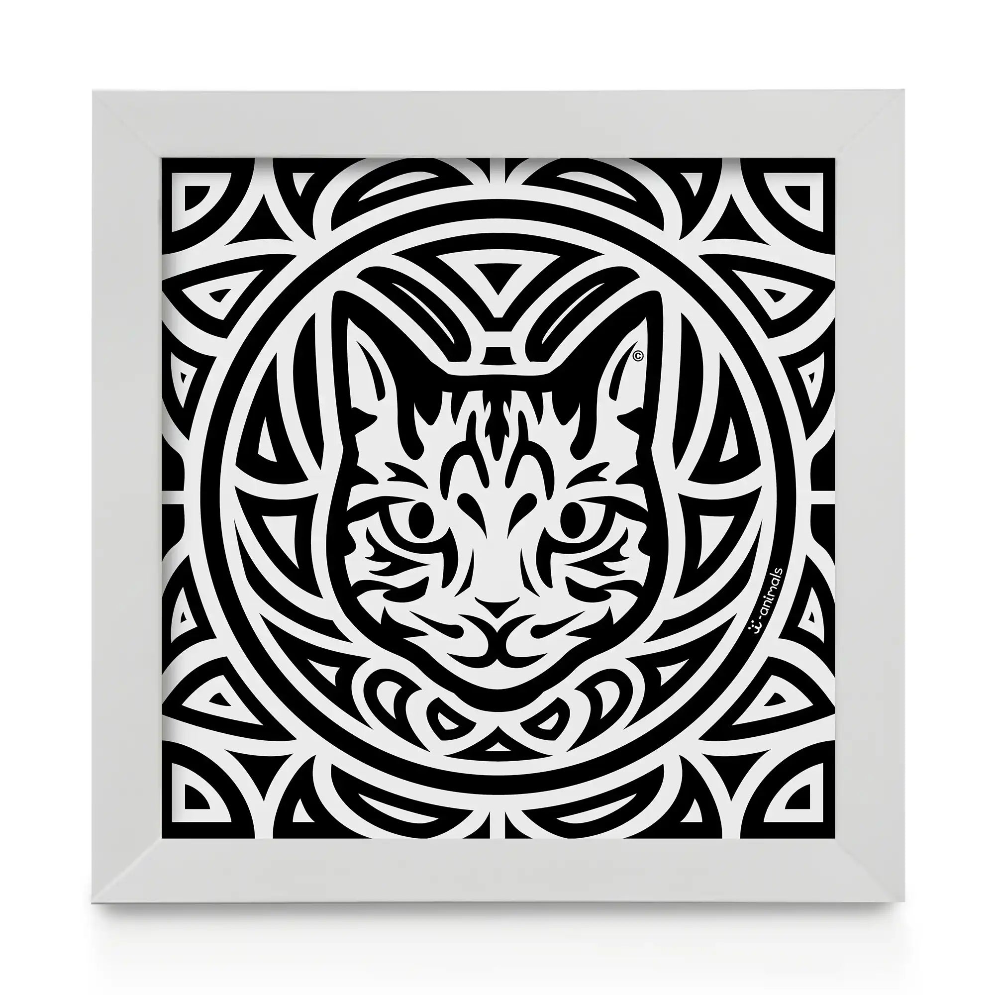 Quadro decorativo Gato Tigrado - Total - Tribal