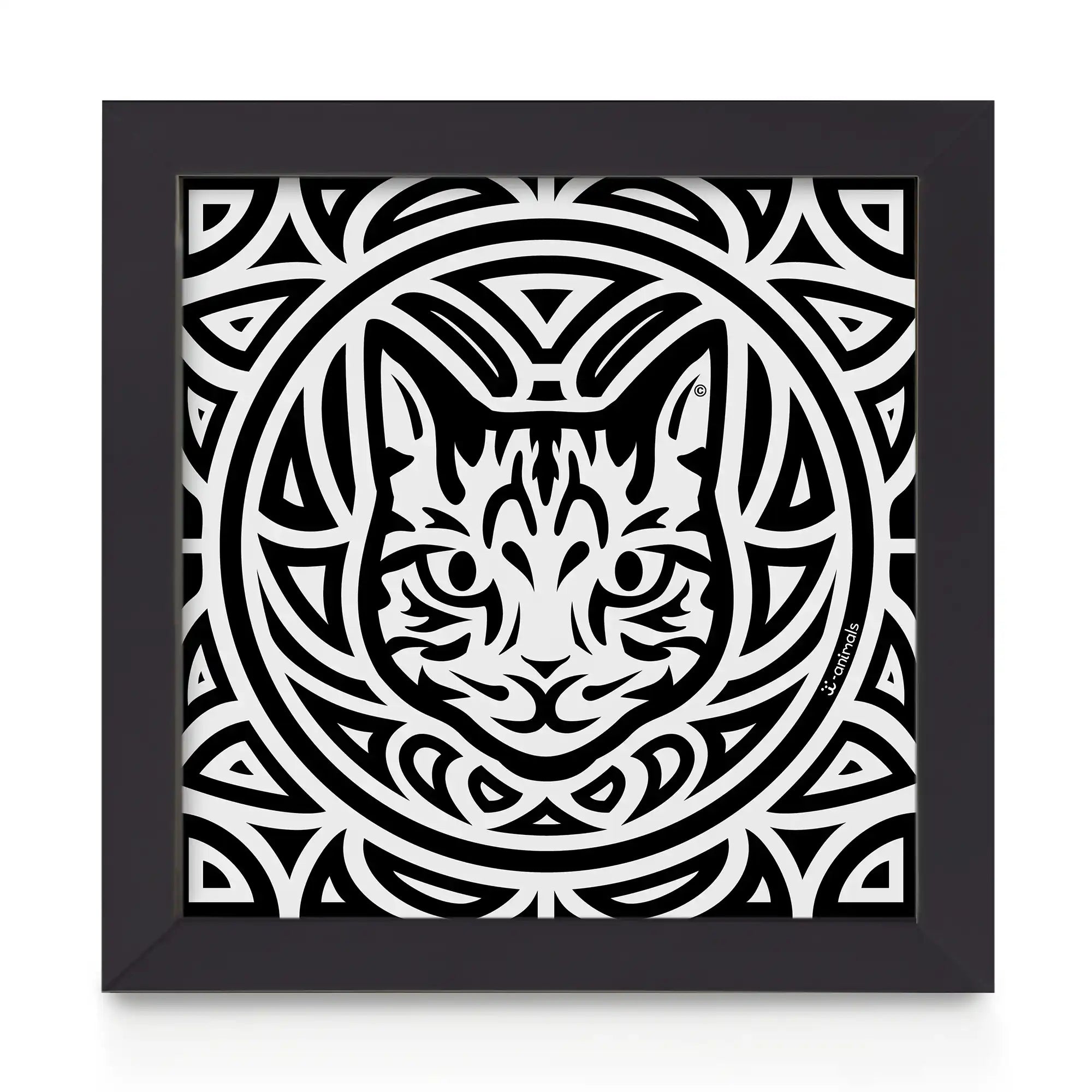 Quadro decorativo Gato Tigrado - Total - Tribal