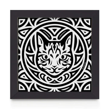 Quadro decorativo Gato Tigrado - Total - Tribal