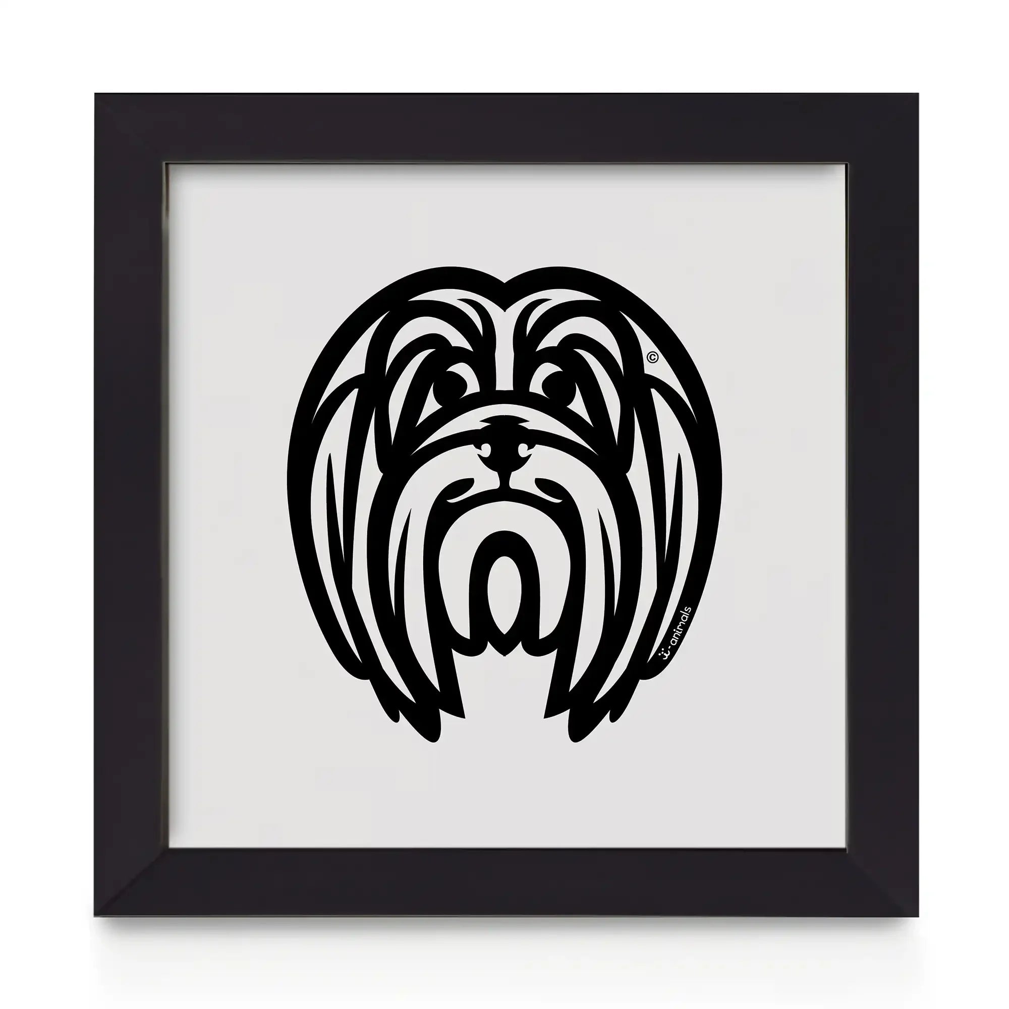 Quadro decorativo Lhasa Apso - Tribal
