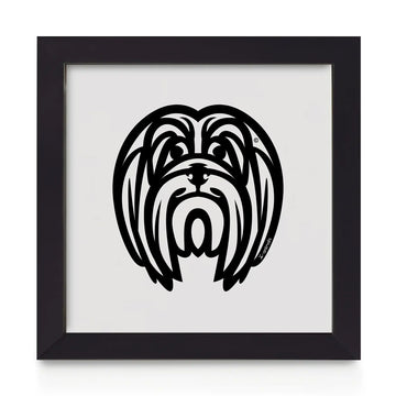Quadro decorativo Lhasa Apso - Tribal