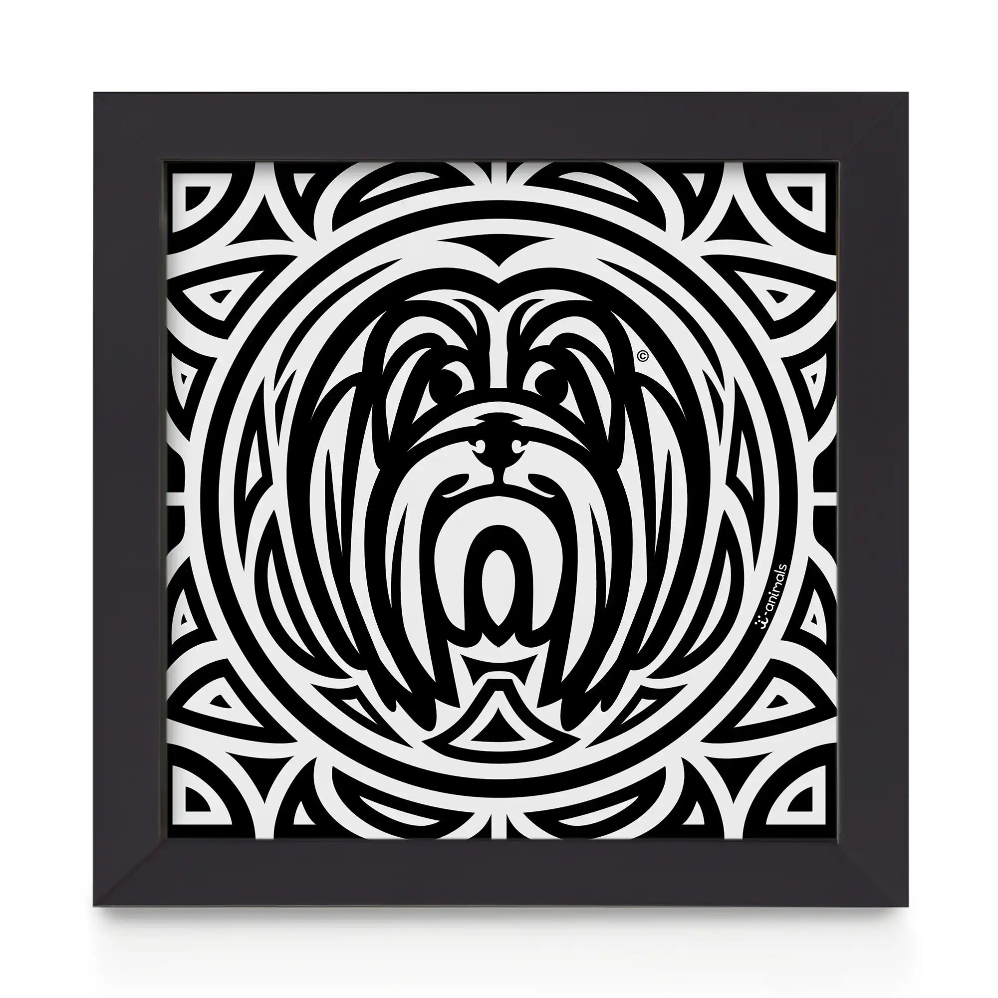 Quadro decorativo Lhasa Apso - Total - Tribal