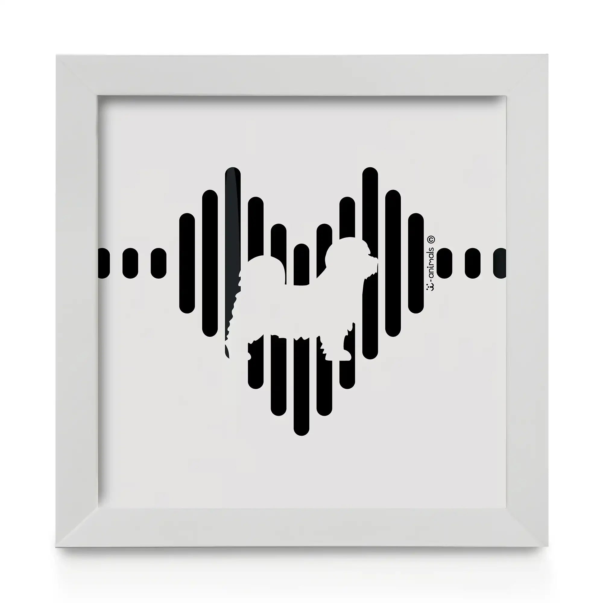 Quadro decorativo Maltês - Coração