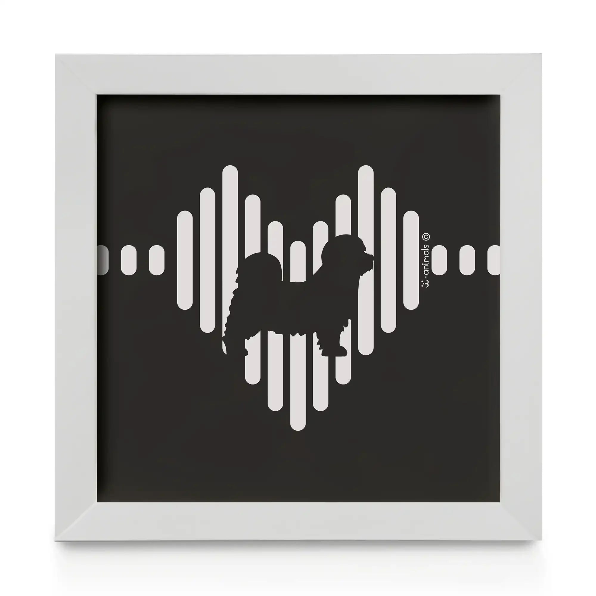 Quadro decorativo Maltês - Coração