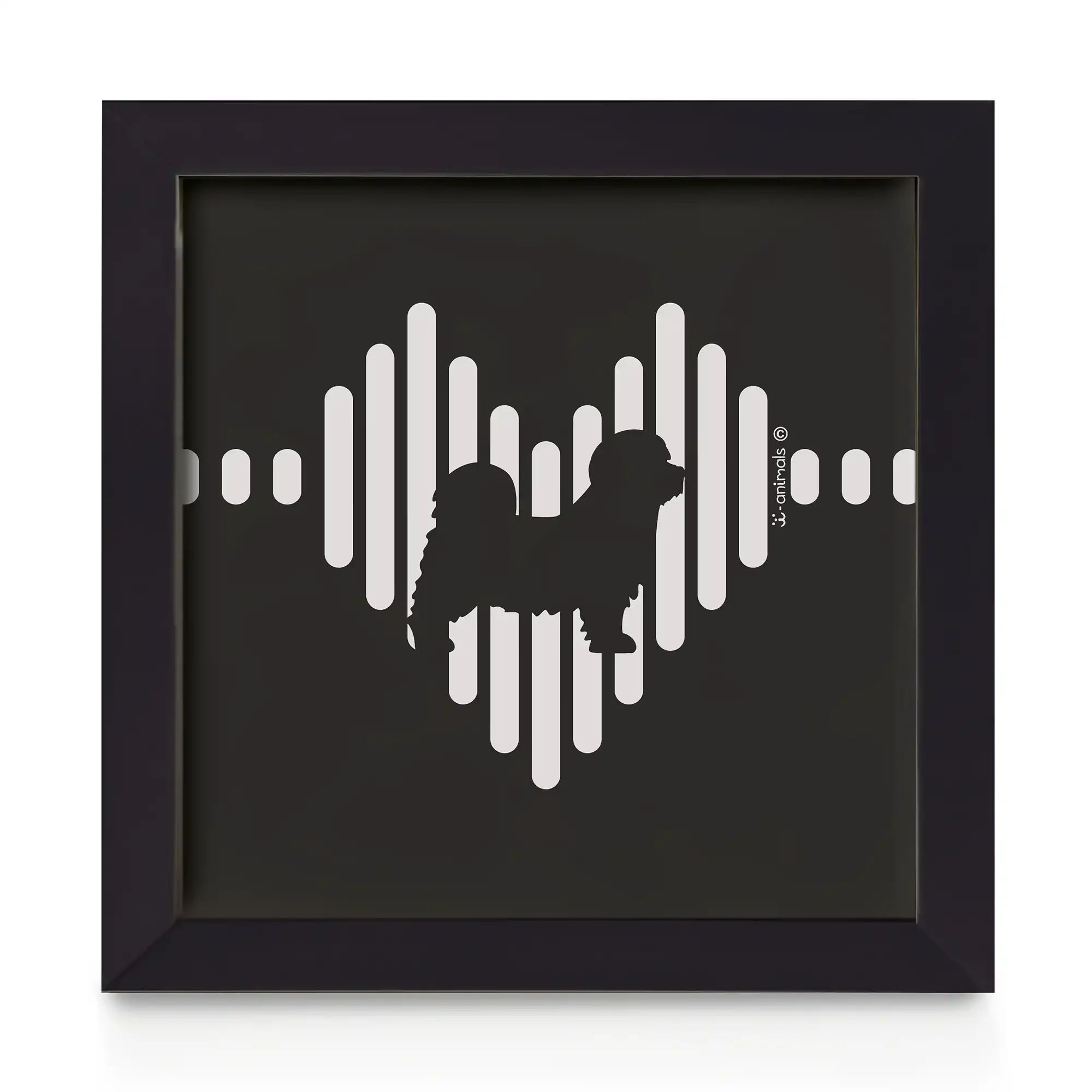 Quadro decorativo Maltês - Coração