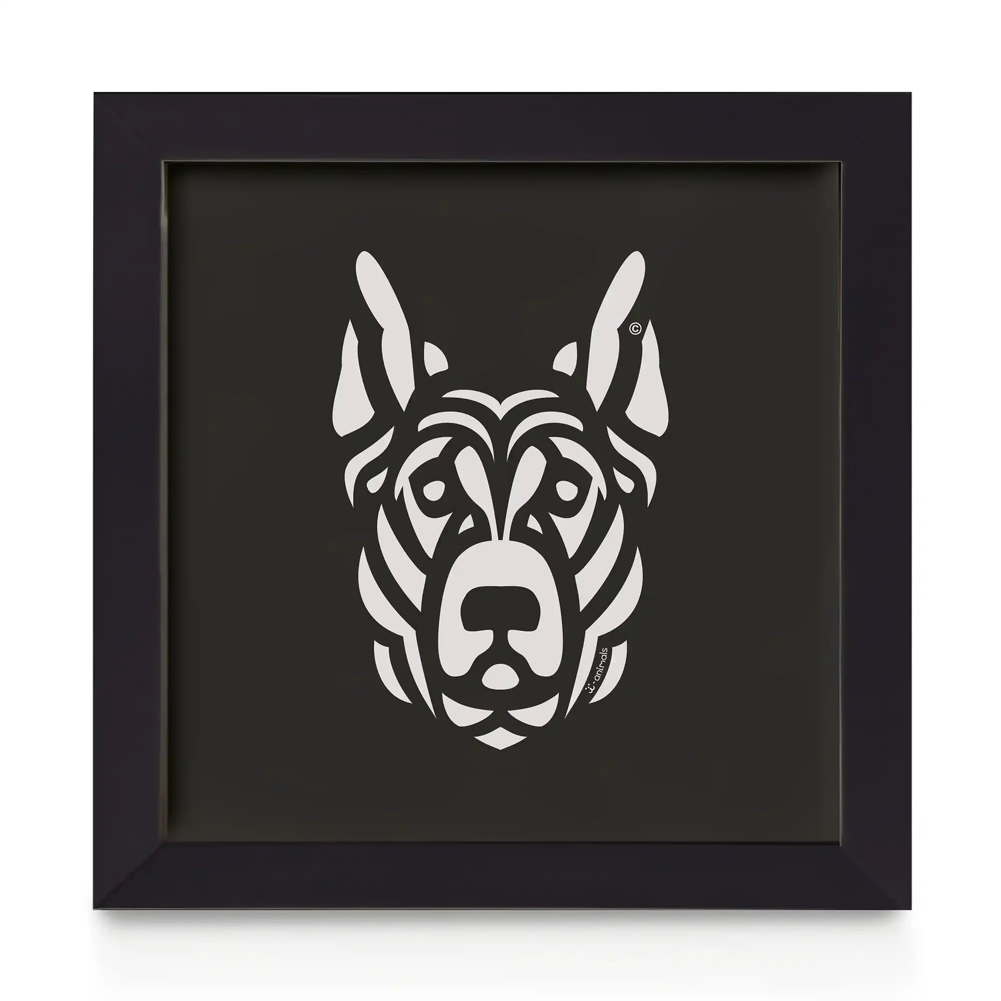 Quadro decorativo Pastor Alemão - Tribal