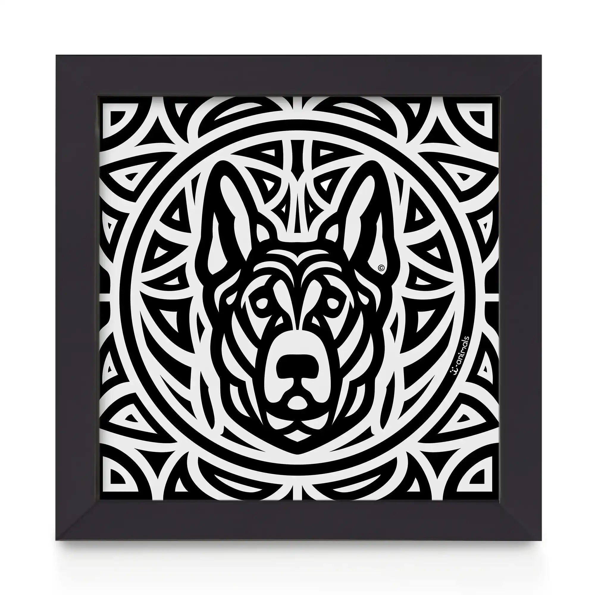 Quadro decorativo Pastor Alemão - Total - Tribal
