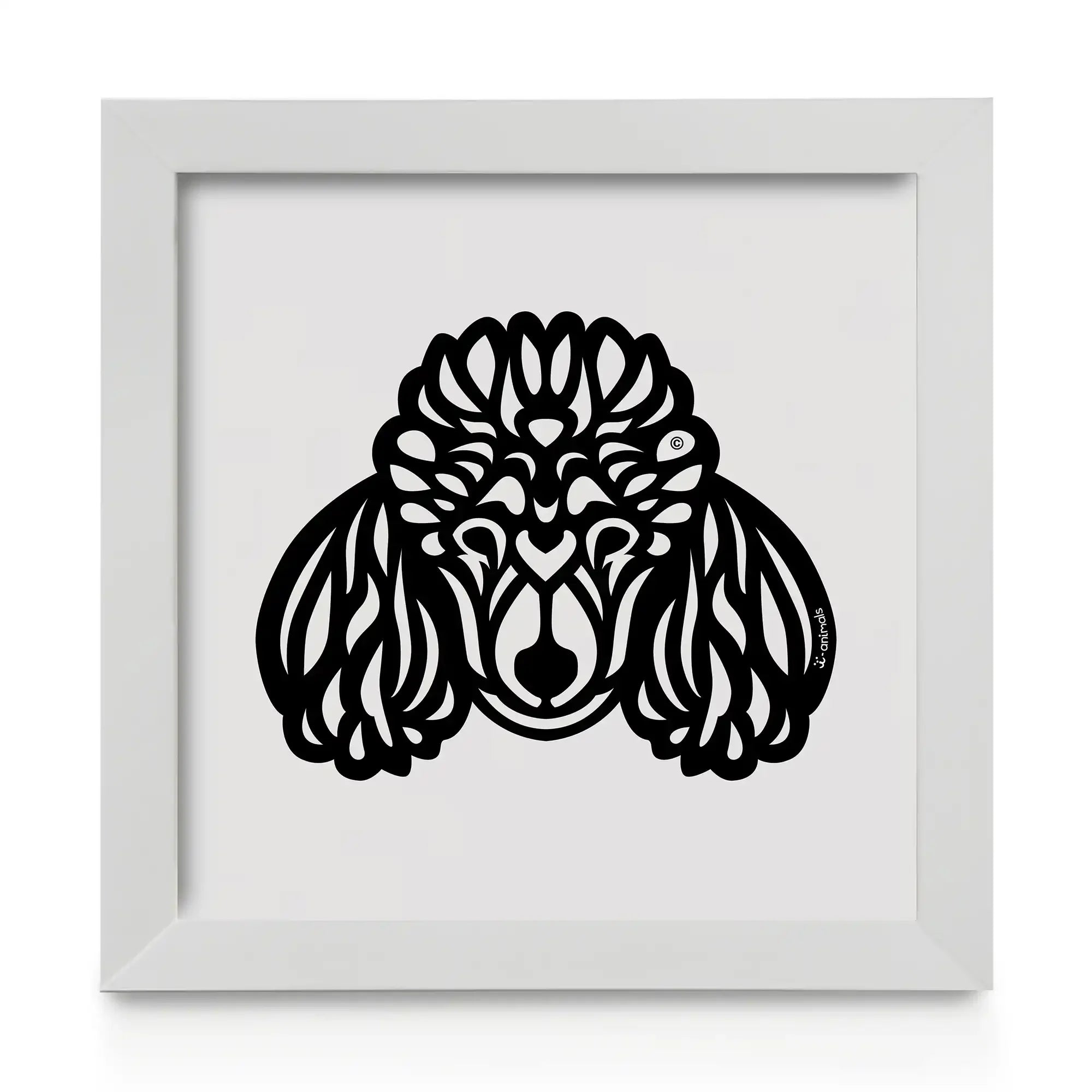 Quadro decorativo Poodle - Tribal