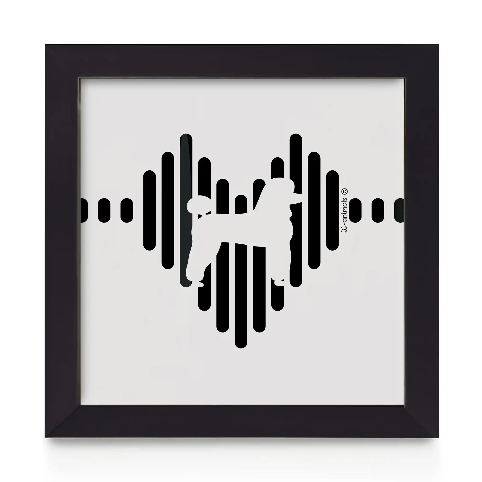 Quadro decorativo Poodle - Coração