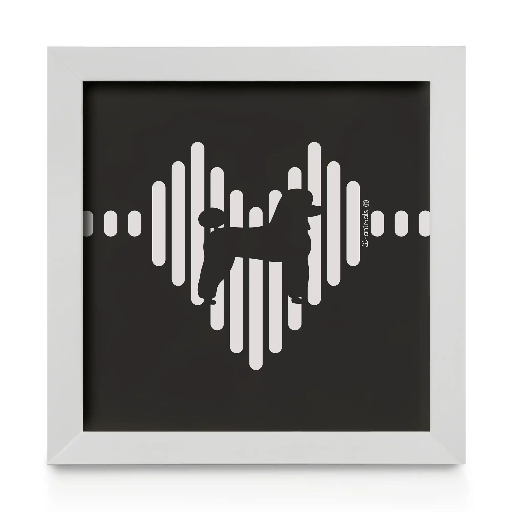 Quadro decorativo Poodle - Coração